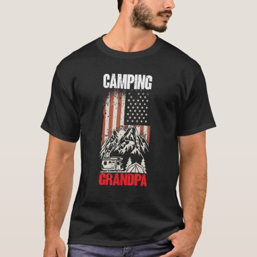 Mens Camping Grandpa Camper Caravan Camping 7 T-Shirt (Vorderseite)
