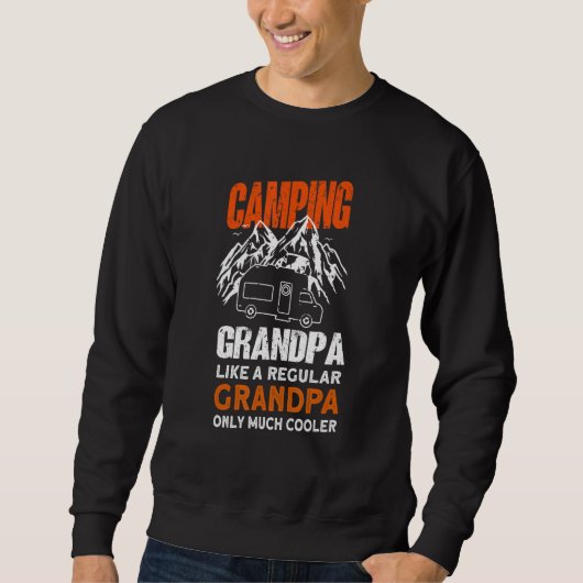 Mens Camping Grandpa - Camper Caravan Funny Campin Sweatshirt (Vorderseite)