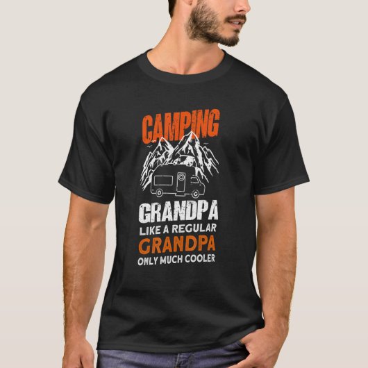 Mens Camping Grandpa - Camper Caravan Funny Campin T-Shirt (Vorderseite)