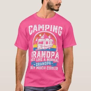 Mens Camping Grandpa Funny Camper RV Retro Papio T-Shirt