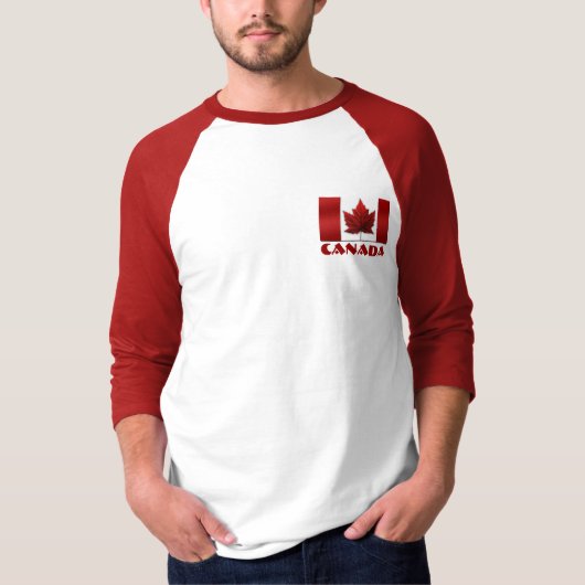 Men's Canada Flag Baseball Jersey Souvenir Shirt (Vorderseite)