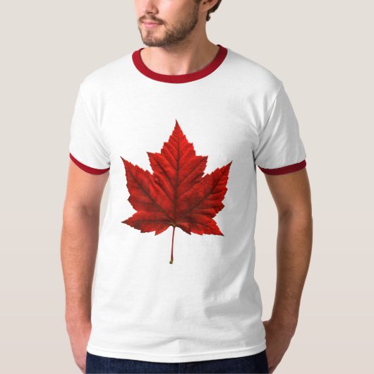 Men's Canada Flag Ringer T - Shirt Souvenir Shirt (Vorderseite)
