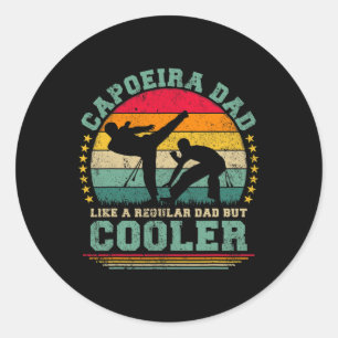 Mens Capoeira Martial Art Lover Vintag Capoeira D Runder Aufkleber