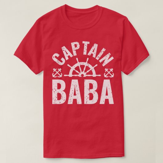 Mens Captain Baba Boat Owner Lake Boating Vaterlan T-Shirt (Design vorne)