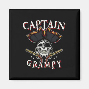 Mens Captain Grampy Pirate Hat and Skull Boot G Magnet