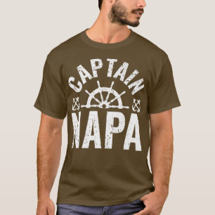 Mens Captain Napa Boat Owner Lake Boating Vaterlan T-Shirt