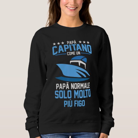 Mens Captain Papa Vater Boat Sea Sweatshirt (Vorderseite)