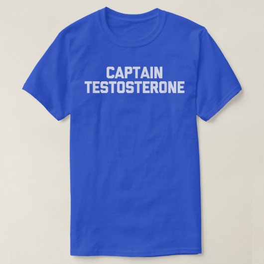 Mens Captain Testosterone witzige Gewichthebelarbe T-Shirt (Design vorne)