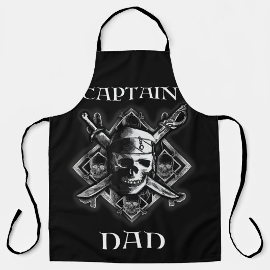 Mens Captain Vater Pirate Funny Father's Day Sailo Schürze (Vorderseite)