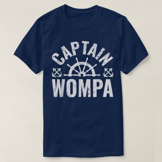 Mens Captain Wompa Boat Owner Lake BootVater' T-Shirt (Design vorne)