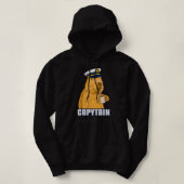 Mens Capybara Boot Kapitän Kapitän Hoodie (Design vorne)