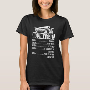 Mens Carpenter Stündliche Holzbearbeitung Holz Woo T-Shirt