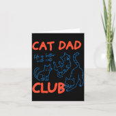 Mens Cat Dad Club Funny Cat Meme Fathers Day Cat L Karte (Vorderseite)