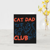 Mens Cat Dad Club Funny Cat Meme Fathers Day Cat L Karte (Gelbe Blume)
