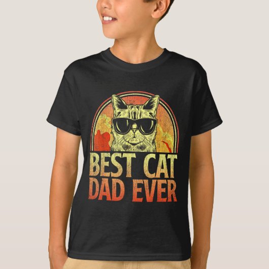 Mens Cat Dad Ever Funny Cat Dad Shirt Father's Day (Vorderseite)
