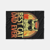 Mens Cat Dad Ever Funny Cat Dad Shirt Father's Day Fleecedecke (Vorderseite (Horizontal))