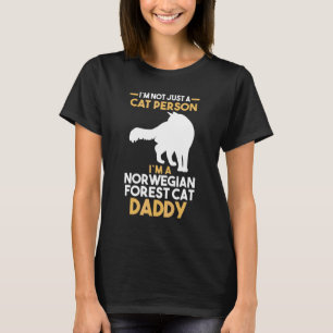 Mens Cat Eigentümer Norwegischer Wald Daddy T-Shirt