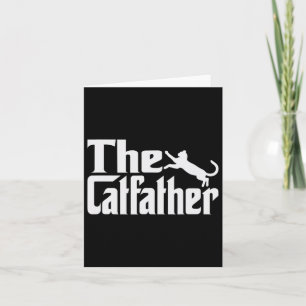 Mens Cat Father Kitty Vater Vathers Day Meow Felin Karte
