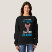 Mens Cat Großvater Sphynx Opa Sweatshirt (Vorne ganz)