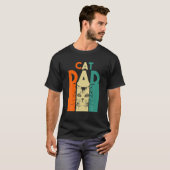 Mens Cat Vater Tier T-Shirt (Vorne ganz)