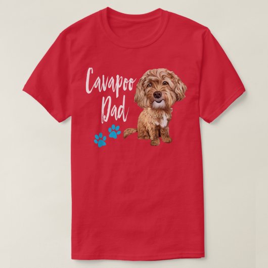 Mens Cavapoo Vater Cavapoo Vergnügen Niedliches De T-Shirt (Design vorne)