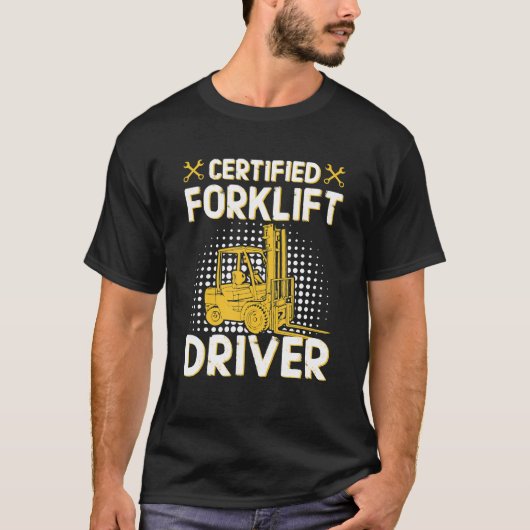 Mens Certified Gabelstaplerfahrer T-Shirt (Vorderseite)