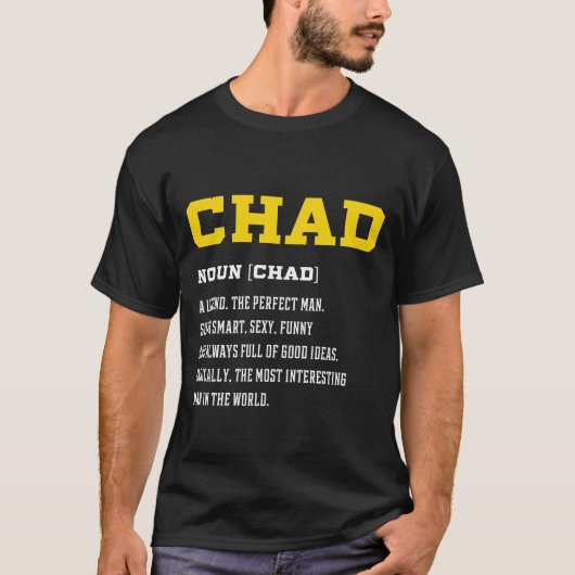 Mens Chad - Familienname Geschenk T-Shirt (Vorderseite)