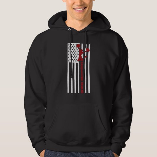 Mens Cheer Dad US Flag Cheerleading Father Of A Ch Hoodie (Vorderseite)