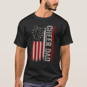 Mens Cheer Vater Vintag amerikanischer Flaggenvate T-Shirt