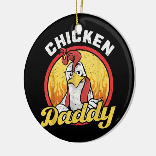 Mens Chicken Daddy Keramik Ornament (Links)