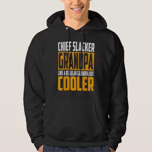 Mens Chief Slacker Grandpa Like a Regular Grandpa Hoodie (Vorderseite)