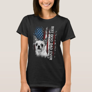 Mens Chihuahua Vater Vintag American Flag Father T-Shirt