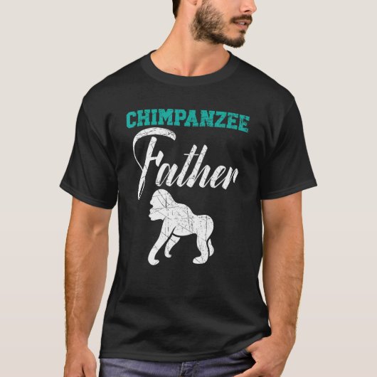 Mens Chimpanzee Vater Affe Tierpark T-Shirt (Vorderseite)