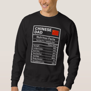 Mens Chinesischer Vater Ernährung Fakten Vatertag Sweatshirt