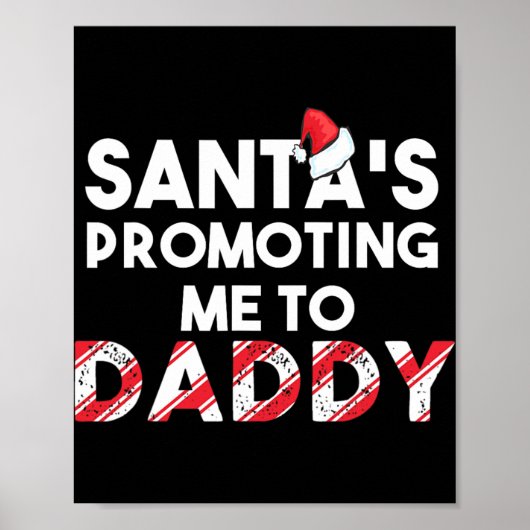 Mens Christmas Pregnancy Announcement - New Dad Gi Poster (Vorne)