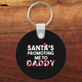 Mens Christmas Pregnancy Announcement - New Dad Gi Schlüsselanhänger (Vorderseite)