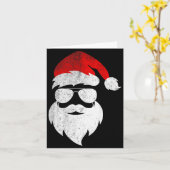 Mens Christmas Santa Claus Face Sungles With Hat B Karte (Gelbe Blume)