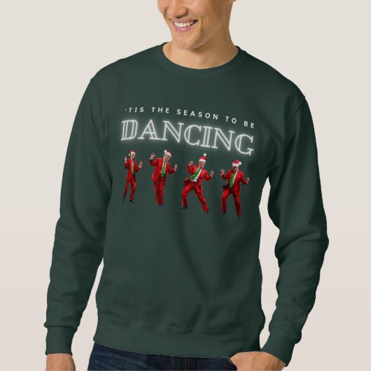 Mens Christmas Trump Tancing Sweatshirt (Vorderseite)