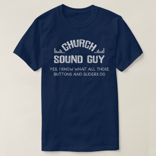 Mens Church Audio Technicers Funny Church Sound E T-Shirt (Design vorne)