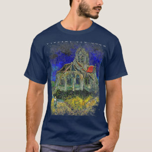 Mens Church in Auverssuroise Van Gogh Gemälde T-Shirt