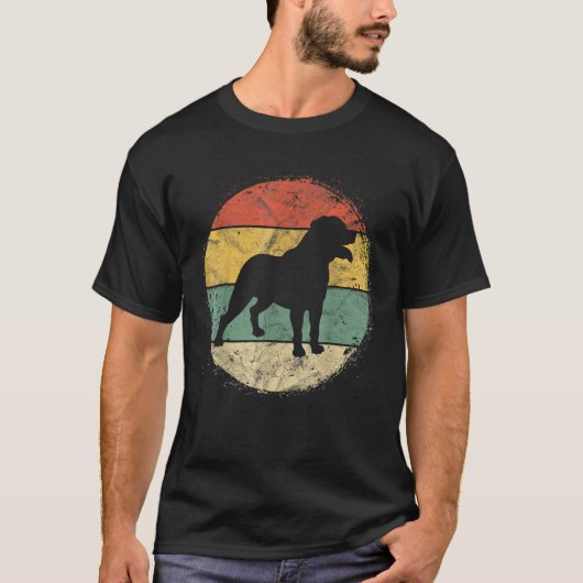 Mens Circular Retro Rottweiler Owner Rottie Dad Ro T-Shirt (Vorderseite)