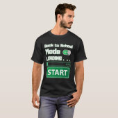 Mens Ck To School Mode Loading – Gamer Style Humor T-Shirt (Vorne ganz)