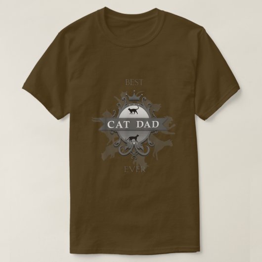 Mens Classic Best Cat Vater je Niedlich Kitty Vate T-Shirt (Design vorne)