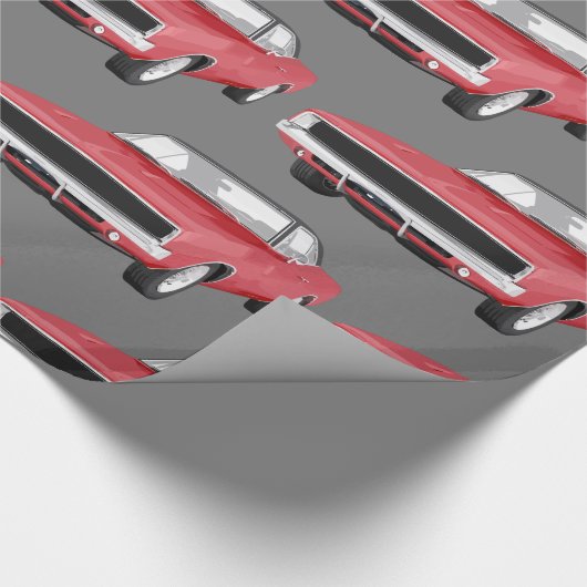 Mens Classic Car Theme Geschenkpapier (Ecke)