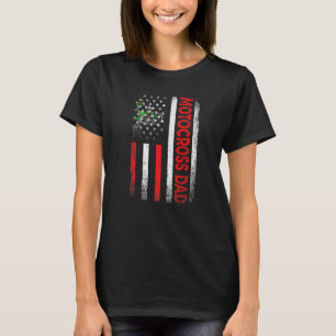 Mens Classic Retro American Flag Motocross Vater M T-Shirt