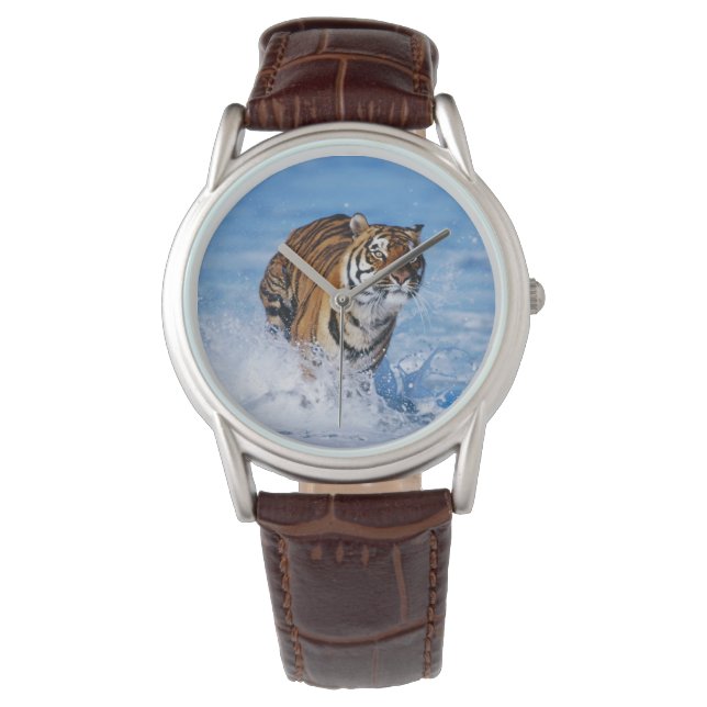 Mens Classic Watch/Wildlife Tiger Armbanduhr (Vorderseite)