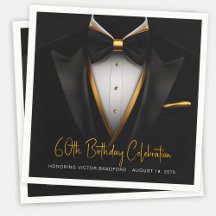 Mens Classy Black Gold Tuxedo Geburtstag