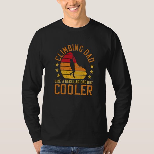 Mens Climbing Dad Like A Regular Dad But Cooler Bo T-Shirt (Vorderseite)