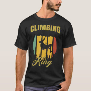 Mens Climbing King Retro Boulder Rocks Boulding T-Shirt