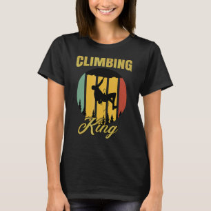 Mens Climbing King Retro Boulder Rocks Boulding T-Shirt